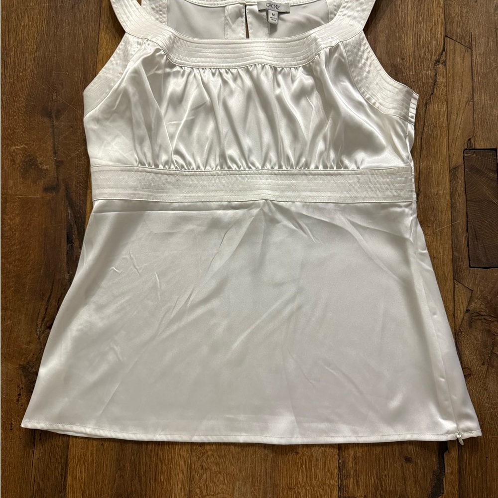 Cache White Sleeveless Top-Size Medium